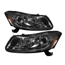 ( Spyder ) - Projector Headlights- LED Halo - DRL - Smoke - High H1 (Included) - Low H1 (Included)