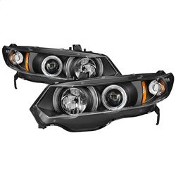 ( Spyder ) - Projector Headlights - LED Halo - Black - High H1 (Included) - Low H1 (Included)