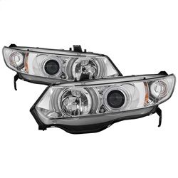 ( Spyder ) - Projector Headlights - LED Halo - Chrome - High H1 (Included) - Low H1 (Included)