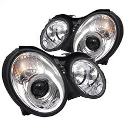 ( Spyder ) - Projector Headlights - Halogen Model Only ( Not Compatible With Xenon/HID Model ) - LED Halo - Chrome - High H1 (Included) - Low H7 (Included)