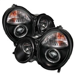 ( Spyder ) - Projector Headlights - LED Halo - Black - High H1 (Included) - Low H7 (Included)