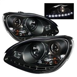 ( Spyder ) - Projector Headlights - Halogen Model Only ( not compatible with Xenon/HID Model) - DRL - Black - High H1 (Included) - Low H7 (Included)
