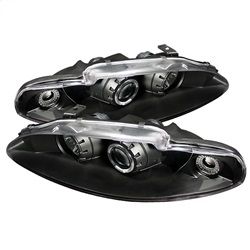 ( Spyder ) - Projector Headlights - LED Halo - Black - High H1 (Included) - Low H1 (Included)