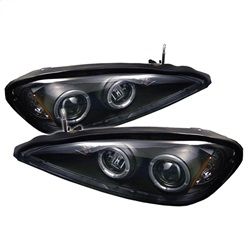 ( Spyder ) - Projector Headlights - LED Halo - LED ( Replaceable LEDs ) - Black - High H1 (Included) - Low 9006 (Included)