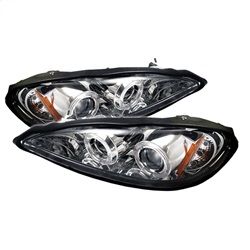 ( Spyder ) - Projector Headlights - LED Halo - LED ( Replaceable LEDs ) - Chrome - High H1 (Included) - Low 9006 (Included)