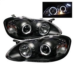 ( Spyder ) - Projector Headlights - LED Halo- LED ( Replaceable LEDs ) - Black - High 9005 (Not Included) - Low H1 (Included)