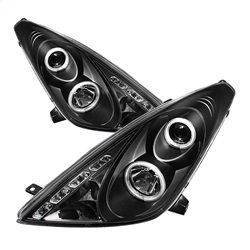 ( Spyder ) - Projector Headlights - CCFL Halo - DRL - Black - High H1 (Included) - Low H1 (Included)