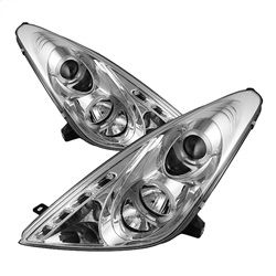 ( Spyder ) - Projector Headlights - LED Halo - DRL - Chrome - High H1 (Included) - Low H1 (Included)