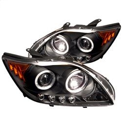 ( Spyder ) - Projector Headlights - LED Halo -Replaceable LEDs - Black - High H1 (Included) - Low 9006 (Not Included)
