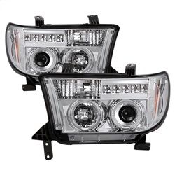 ( Spyder ) - Projector Headlights - Eliminates AFS function - LED Halo - LED ( Replaceable LEDs ) - Chrome - High H1 (Included) - Low H1 (Included)
