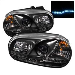 ( Spyder ) - Projector Headlights - DRL - Black - High H1 (Included) - Low H1 (Included)