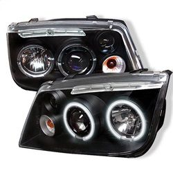 ( Spyder ) - Projector Headlights (does not fit the Jetta 2.5) - CCFL Halo - Black - High H1 (Included) - Low H1 (Included)