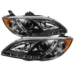 ( Spyder ) - Projector Headlights - Halogen Model Only ( Not Compatible With Xenon/HID Model ) - ( Do Not Fit Hatchback Model ) - DRL - Black - High H1 (Included) - Low H1 (Included)