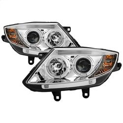 ( Spyder ) - Projector Headlights - Halogen Model Only ( Not Compatible With Xenon/HID Model ) - LED Halo - Chrome - High H1 (Included) - Low H7 (Not Included)