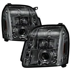 ( Spyder ) - Projector Headlights - LED Halo - LED ( Replaceable LEDs ) - Smoke - High H1 (Included) - Low H1 (Included)