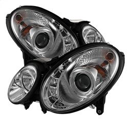 ( Spyder ) - Projector Headlights - Halogen Model Only ( Not Compatible With Xenon/HID Model ) - DRL - Chrome - High H7 (Included) - Low H7 (Included)