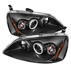 ( Spyder ) - Projector Headlights - ( Do Not Fit SI Model ) - CCFL Halo - Black - High H1 (Included) - Low H1 (Included)
