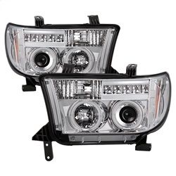 ( Spyder ) - Projector Headlights - Eliminates AFS function - CCFL Halo - LED ( Replaceable LEDs ) - Chrome - High H1 (Included) - Low H1 (Included)
