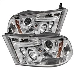 ( Spyder ) - Projector Headlights - Halogen Model Only ( Not Compatible With Factory Projector And LED DRL ) - CCFL Halo - LED ( Non Replaceable LEDs ) - Chrome - High 9005 (Not Included)- Low H1 (Included)