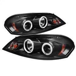 ( Spyder ) - Projector Headlights - CCFL Halo - LED ( Replaceable LEDs ) - Black - High H1 (Included) - Low H1 (Included)