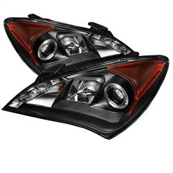 ( Spyder ) - Projector Headlights - Halogen Model Only ( Not Compatible With Xenon/HID Model ) - LED Halo - DRL - Black - High H1 (Included) - Low H7 (Included)