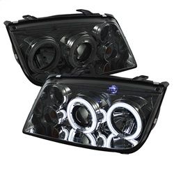 ( Spyder ) - Projector Headlights (does not fit the Jetta 2.5) - CCFL Halo - Smoke - High H1 (Included) - Low H1 (Included)