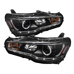 ( Spyder ) - Projector Headlights - Halogen Model Only ( Not Compatible With Xenon/HID Model ) - LED Halo - DRL - Black - High H1 (Included) - Low H7 (Included)
