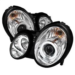 ( Spyder ) - Projector Headlights - Halogen Model Only ( Not Compatible With Xenon/HID Model ) - CCFL Halo - Chrome - High H1 (Included) - Low H7 (Included)