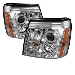 ( Spyder ) - Projector Headlights - Xenon/HID Model Only ( Not Compatible With Halogen Model ) - LED Halo - DRL - Chrome - High H1 (Included) - Low D1S (Not Included)
