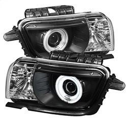 ( Spyder ) - Projector Headlights Dual Halo - CCFL Halo - Black - High/Low H7 (Included)