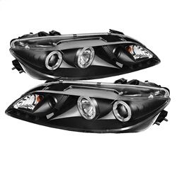 ( Spyder ) - With Fog Lights Projector Headlights - LED Halo - DRL - Black - High H1 (Included) - Low H1 (Included)