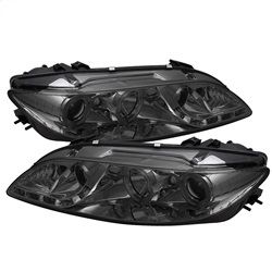( Spyder ) - With Fog Lights Projector Headlights - LED Halo - DRL - Smoke - High H1 (Included) - Low H1 (Included)