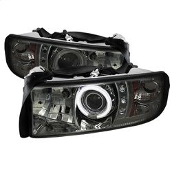 ( Spyder ) - Ram Sport - Projector Headlights - CCFL Halo - LED ( Replaceable LEDs ) - Smoke - High 9005 (Included) - Low H1 (Included)
