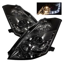 ( Spyder ) - Projector Headlights - Halogen Model Only ( Not Compatible With Xenon/HID Model ) - DRL - Smoke - High H1 (Included) - Low H7 (Included)