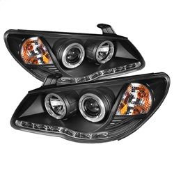 ( Spyder ) - Projector Headlights - LED Halo - DRL - Black - High H1 (Included) - Low H7 (Included)