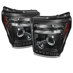 ( Spyder ) - Projector Headlights - CCFL Halo - DRL - Black - High H1 (Included) - Low 9006 (included)