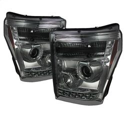 ( Spyder ) - Projector Headlights - CCFL Halo - DRL - Smoke - High H1 (Included) - Low 9006 (included)