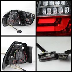 ( Spyder ) - LED Indicator Light Bar LED Tail Lights - Black