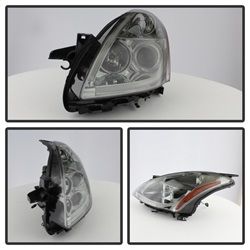 ( Spyder ) - Projector Headlights - Light Tube DRL - High H1 LED Halo - Smoke