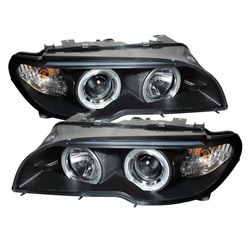 ( Spyder ) - Projector Headlight - Halogen Model Only ( Not Compatible With Xenon/HID Model ) - LED Halo - Black - High H1 (Included) - Low H7 (Included)