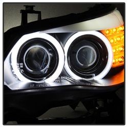 ( Spyder ) - Projector Headlights - Factory Xenon Model Only ( Not Compatible With Halogen Model ) - CCFL Halo - Black - High H7 (Included) - Low D2S (Not Included)