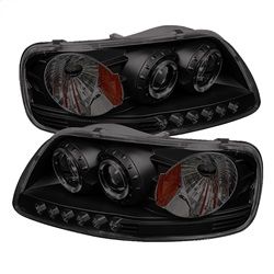 ( Spyder ) - LED Halo - Amber Reflector - LED ( Replaceable LEDs ) - Black Smoke - High 9005 (Included) - Low H3 (Included)