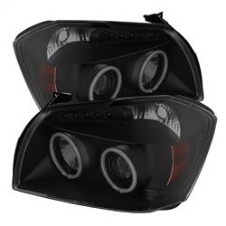( Spyder ) - Projector Headlights - CCFL Halo - LED ( Replaceable LEDs ) - Black Smoke - High H1 (Included) - Low 9006 (Not Included)