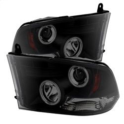 ( Spyder ) - Projector Headlights - Halogen Model Only ( Not Compatible With Factory Projector And LED DRL ) - CCFL Halo - LED ( Non Replaceable LEDs ) - Black Smoke - High 9005 (Not Included)- Low H1 (Included)