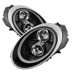 ( Spyder ) - Projector Headlights - Halogen Model Only DRL LED - Black