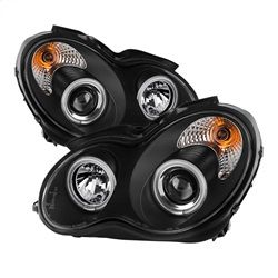 ( Spyder ) - Projector Headlights - Halogen Model Only ( Not Compatible With Xenon/HID Model ) - CCFL Halo - Black - High H1 (Included) - Low H7 (Included)