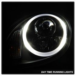 ( Spyder ) - Projector Headlights - Halogen Model Only ( Not Compatible With Xenon/HID Model ) - DRL LED - Grey