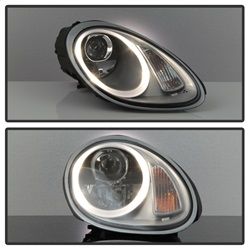 ( Spyder ) - Projector Headlights - Compatible With Xenon/HID Model Only - DRL LED - Grey