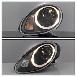 ( Spyder ) - Projector Headlights - Compatible With Xenon/HID Model Only - DRL LED - Black