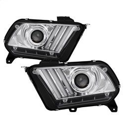 ( Spyder ) - Light Bar Projector Headlights - LED Sequential Turn Signals - Chrome